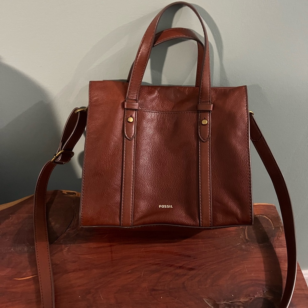 Fossil Brown Leather Bag